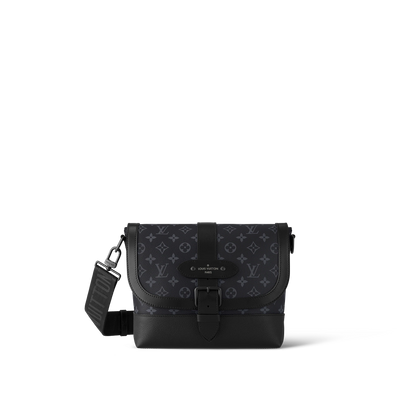 Louis Vuitton Saumur Messenger Monogram Eclipse Canvas Messenger Bag