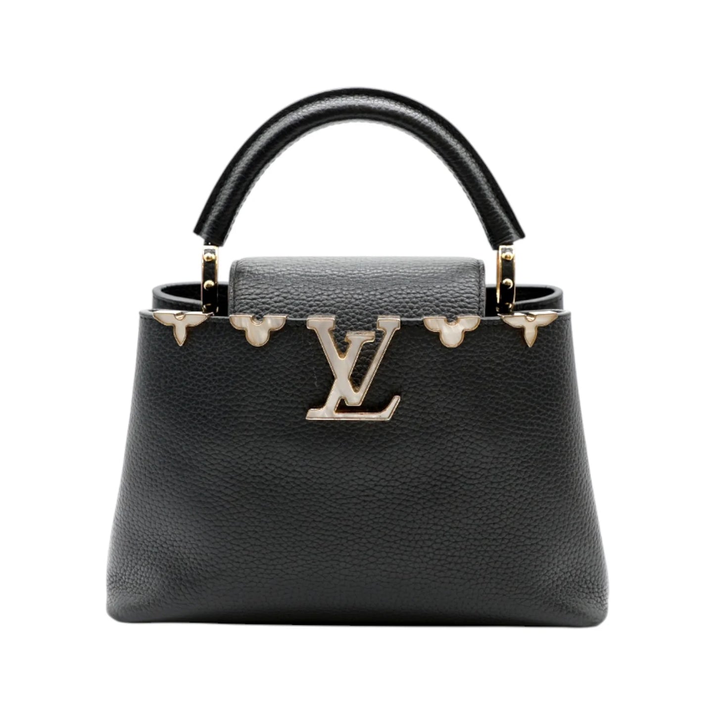 Louis Vuitton Capucines BB Taurillon Leather Handbag in Black