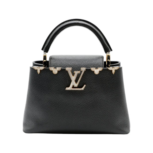 Louis Vuitton Capucines BB Taurillon Leather Handbag in Black