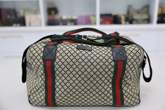 Gucci Diamante Web Duffle Handbag