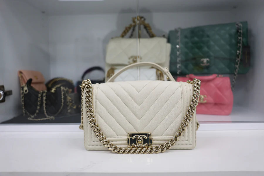 Chanel Caviar Boy Handbag