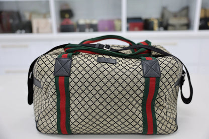 Gucci Diamante Web Duffle Handbag