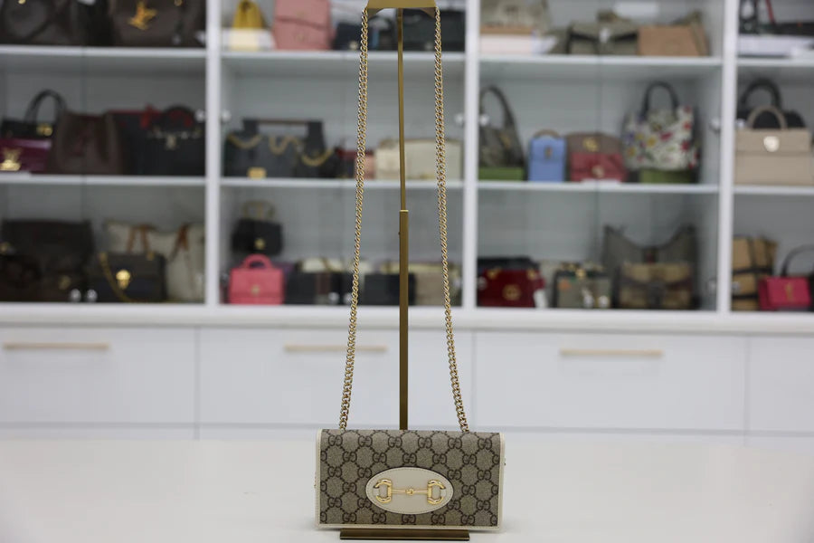 Gucci Horsebit 1955 Wallet on Chain GG Supreme Canvas