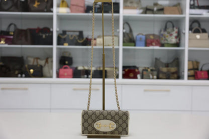 Gucci Horsebit 1955 Wallet on Chain GG Supreme Canvas