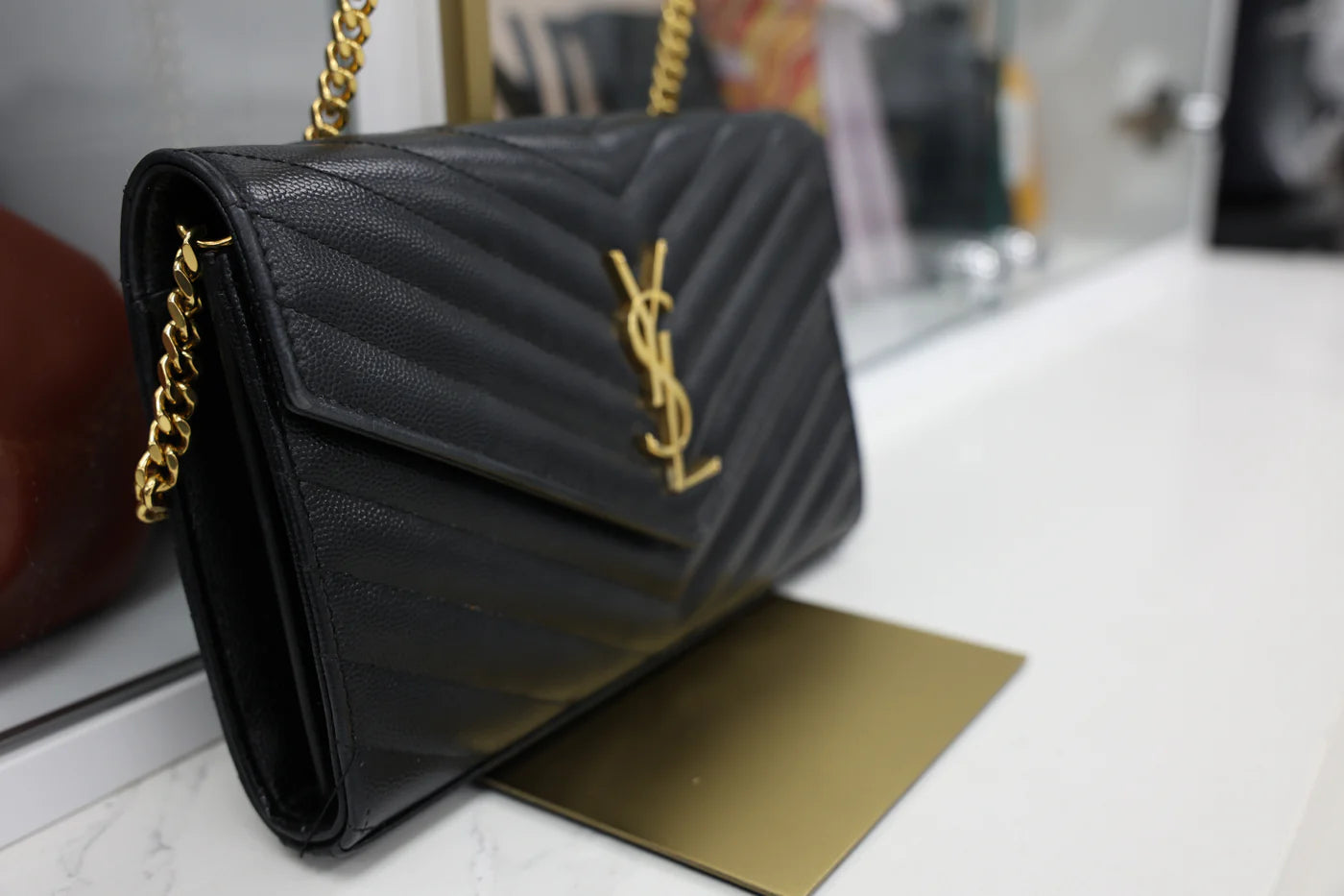 YSL Saint Laurent Cassandre Wallet On Chain WOC