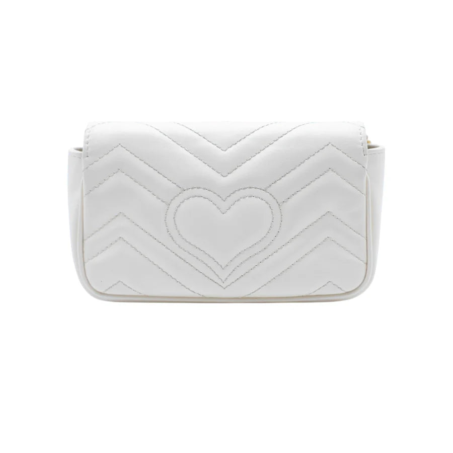 Gucci GG Marmont Chevron Mini Crossbody Bag in Cream