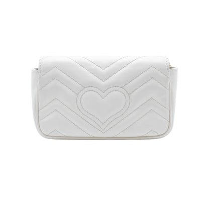 Gucci GG Marmont Chevron Mini Crossbody Bag in Cream