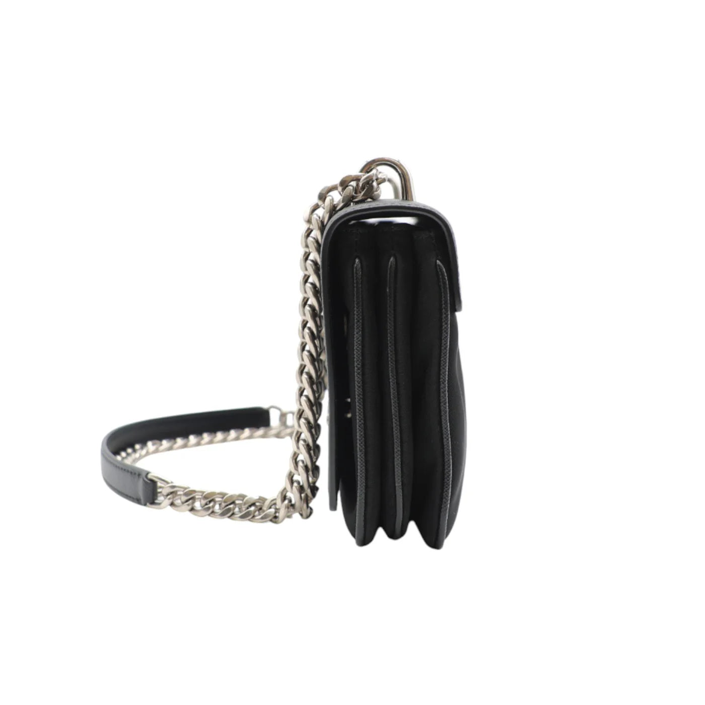Prada Saffiano Leather and Nylon Shoulder Bag in Black
