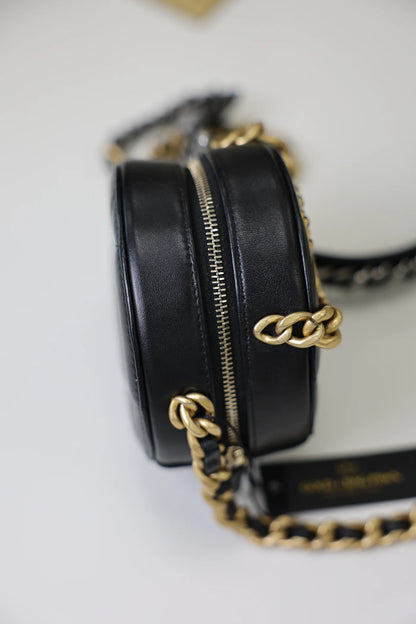 Chanel 19 Round Clutch Lambskin
