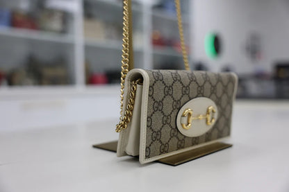 Gucci Horsebit 1955 Wallet on Chain GG Supreme Canvas