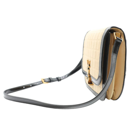 YSL Saint Laurent Solferino Medium Suede Crossbody Bag in Beige