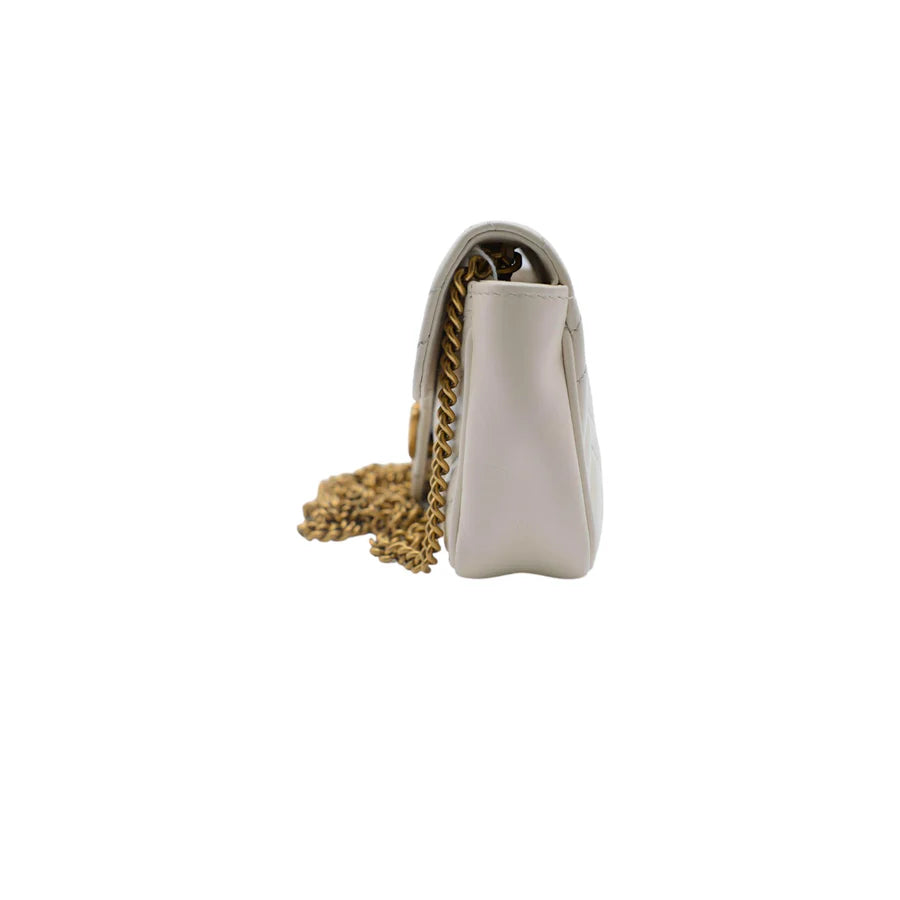 Gucci GG Marmont Chevron Mini Crossbody Bag in Cream