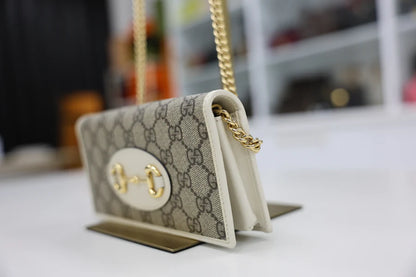Gucci Horsebit 1955 Wallet on Chain GG Supreme Canvas