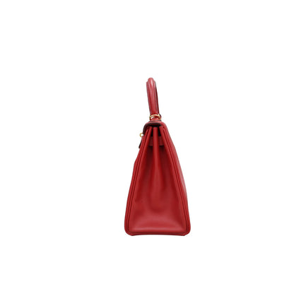 Hermès Kelly 28 in Rouge Casaque Togo Leather