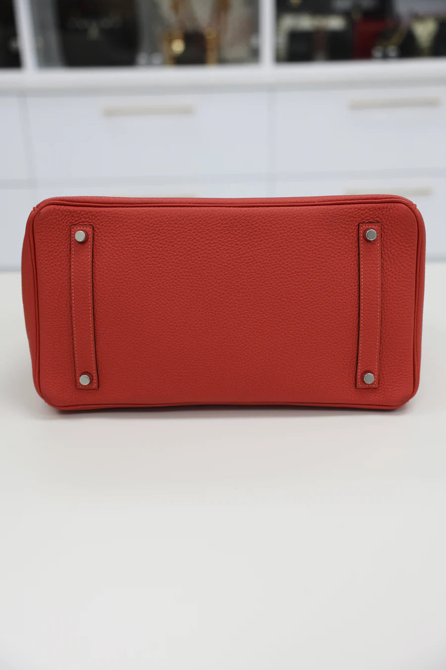 Hermès Birkin 35 Rouge Tomate Togo Leather Bag