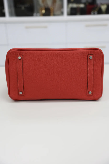 Hermès Birkin 35 Rouge Tomate Togo Leather Bag