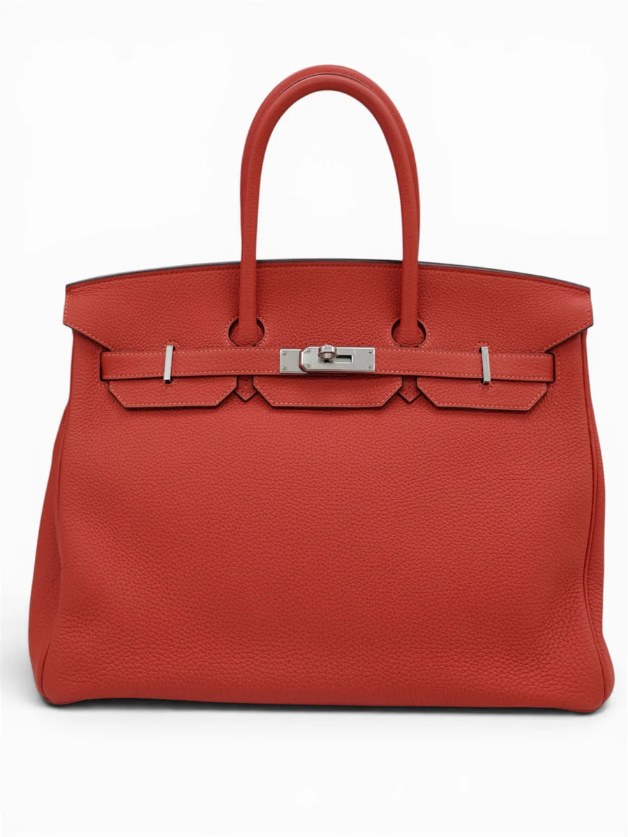 Hermès Birkin 35 Rouge Tomate Togo Leather Bag