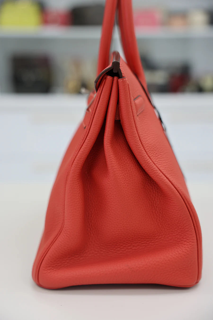 Hermès Birkin 35 Rouge Tomate Togo Leather Bag