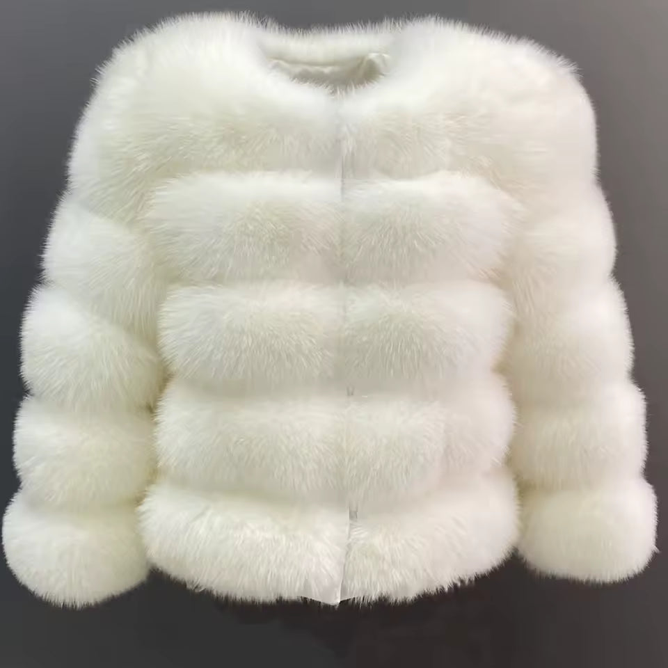 Fox Fur Jacket Women's Winter Coat
