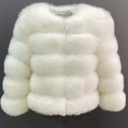 Fox Fur Jacket Women's Winter Coat